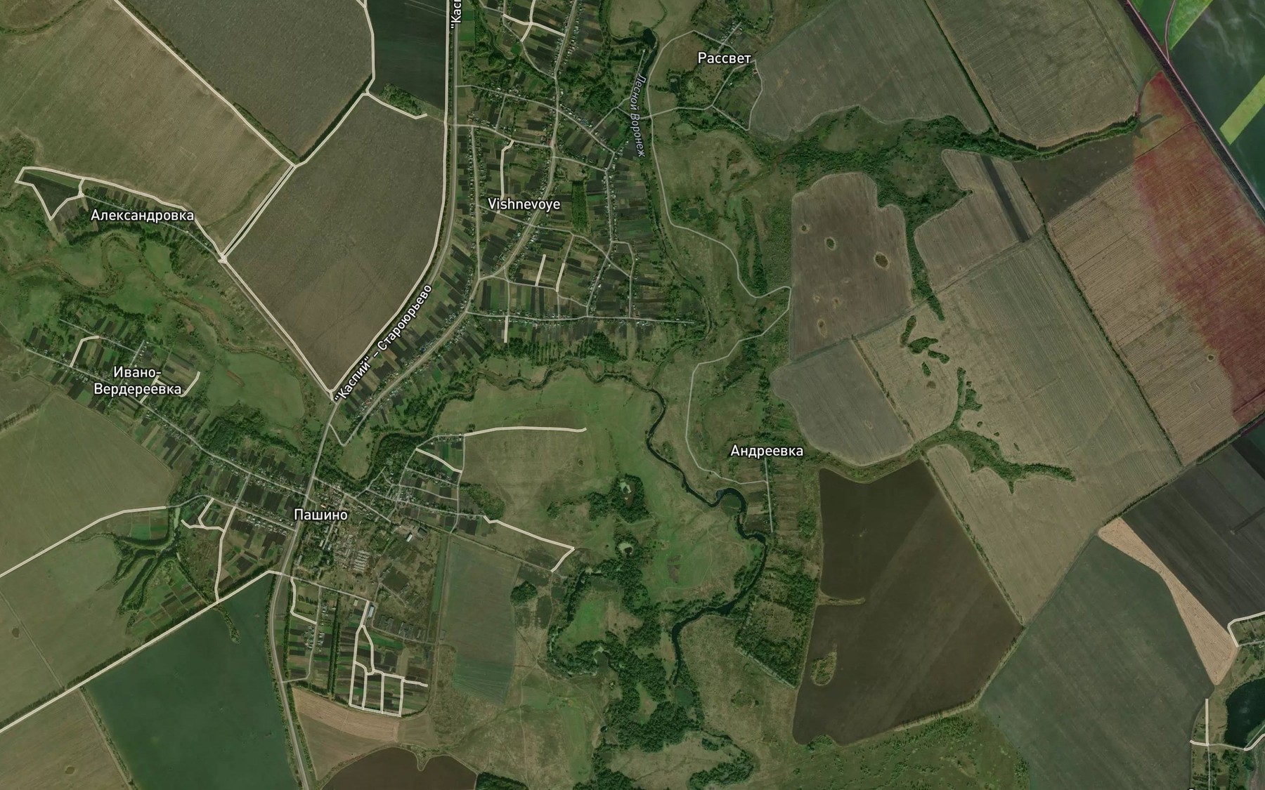Satellite map of the Vishnevka
