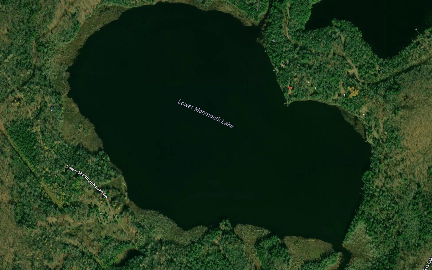 Satellite map of the Lower Monmouth Lake