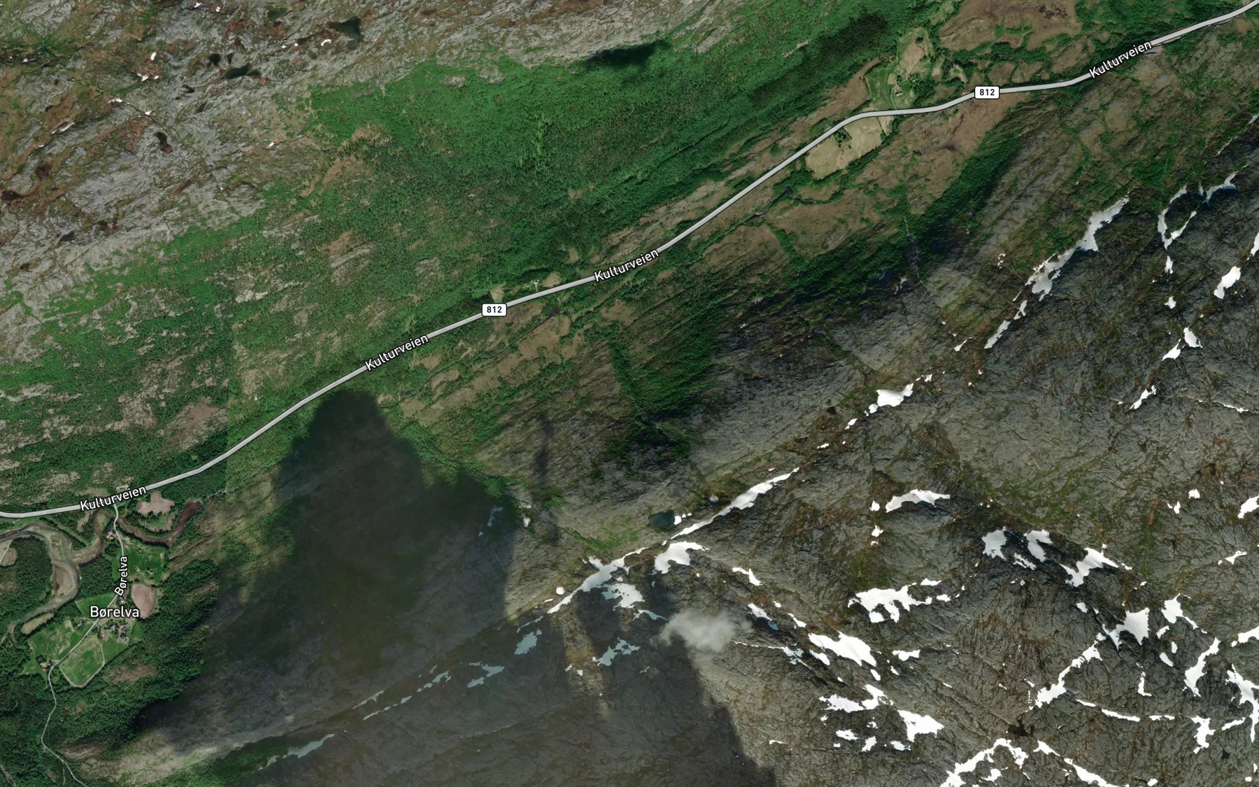 Satellite map of the Omdalselva
