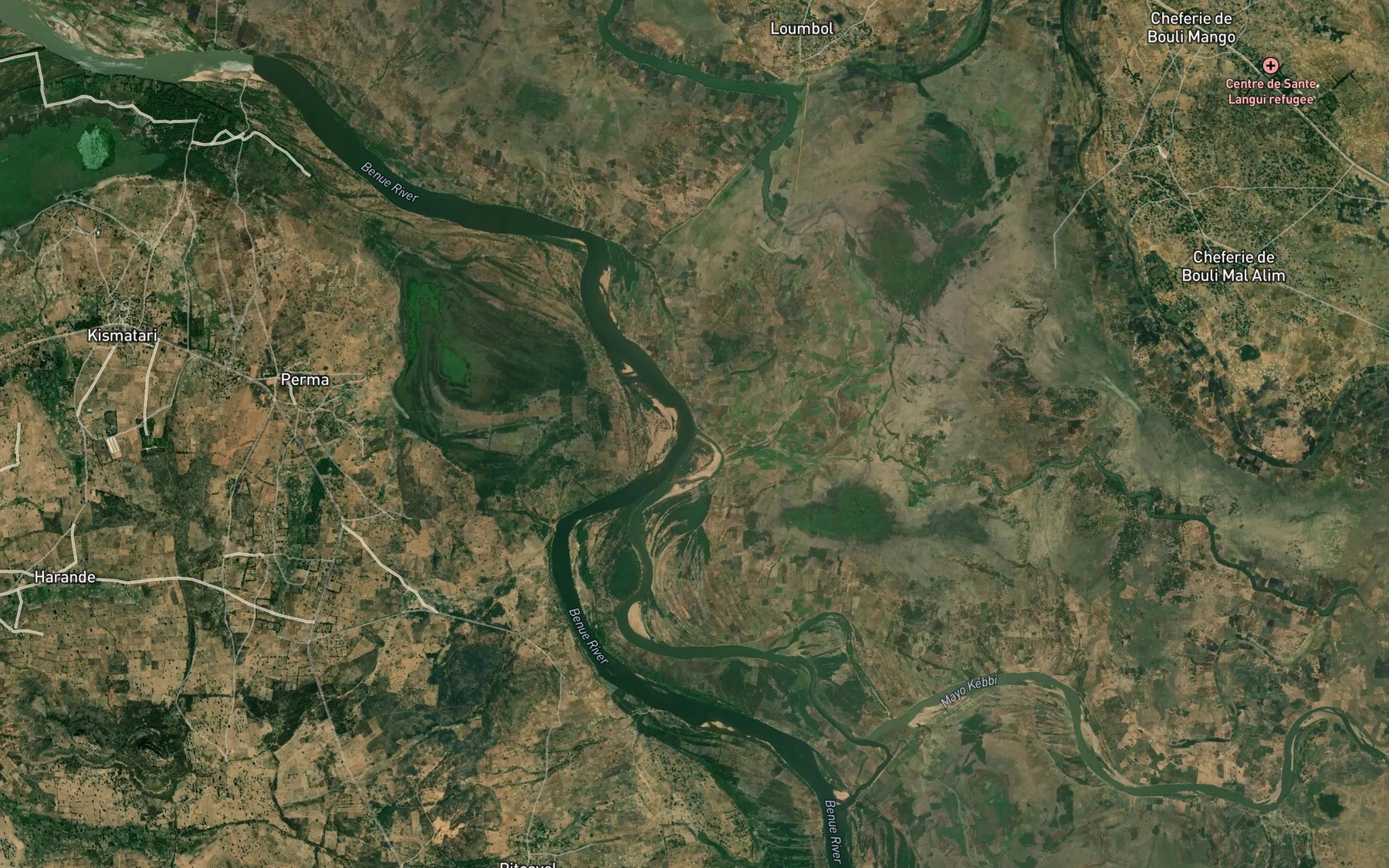 Satellite map of the Mayo Kebi
