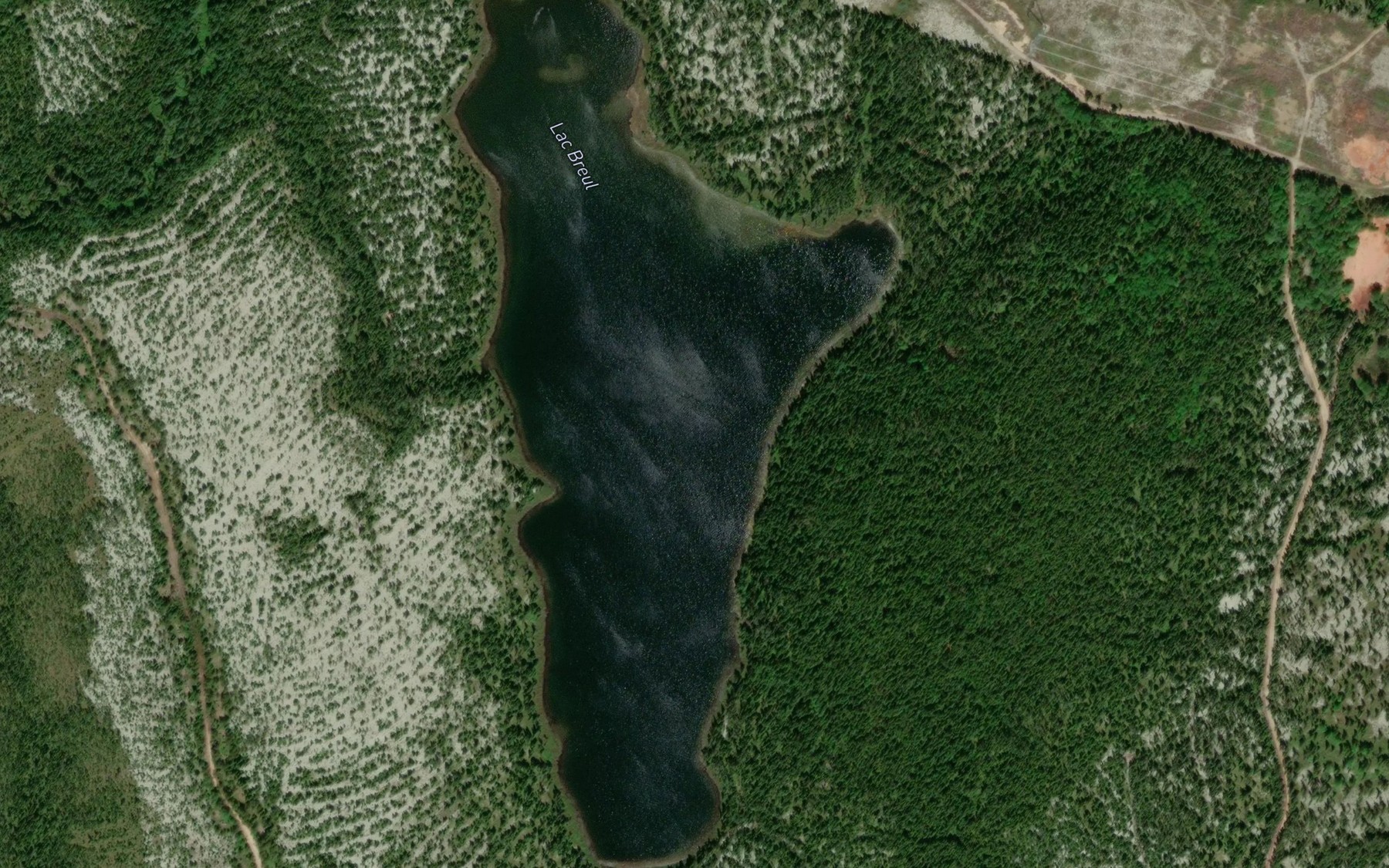 Satellite map of the Lac Breul