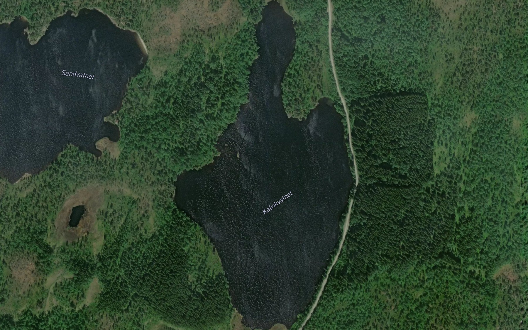 Satellite map of the Kaldvikvatnet