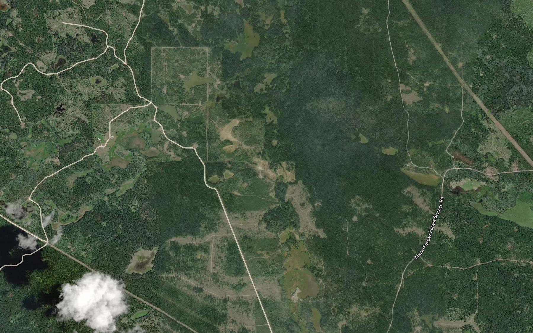 Satellite map of the Scott Creek