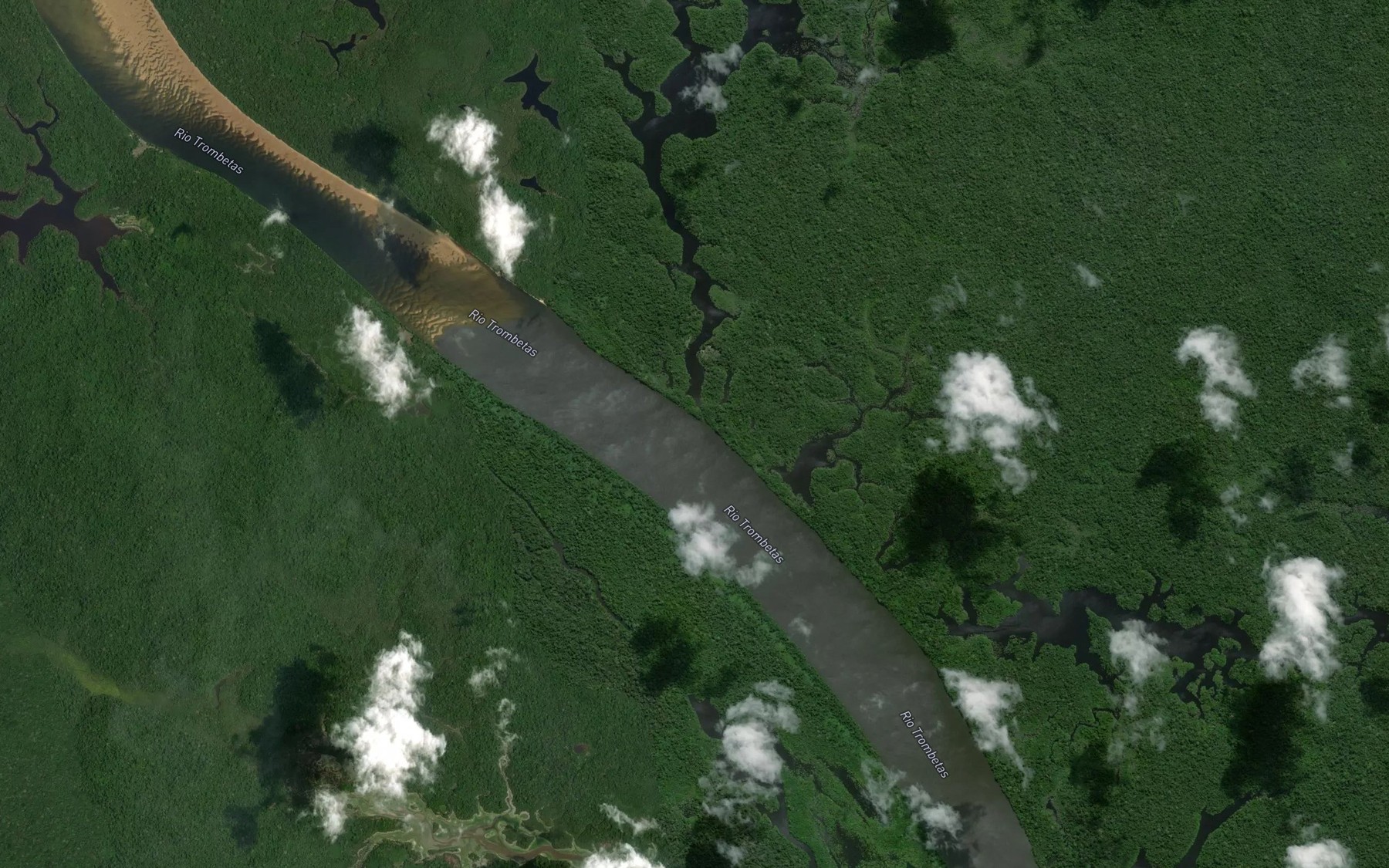 Satellite map of the Lago Arrozal
