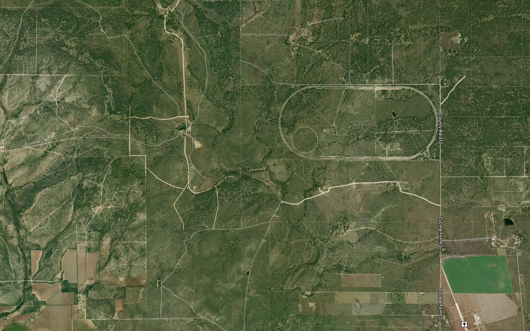 Satellite map of the Little Comanche Creek
