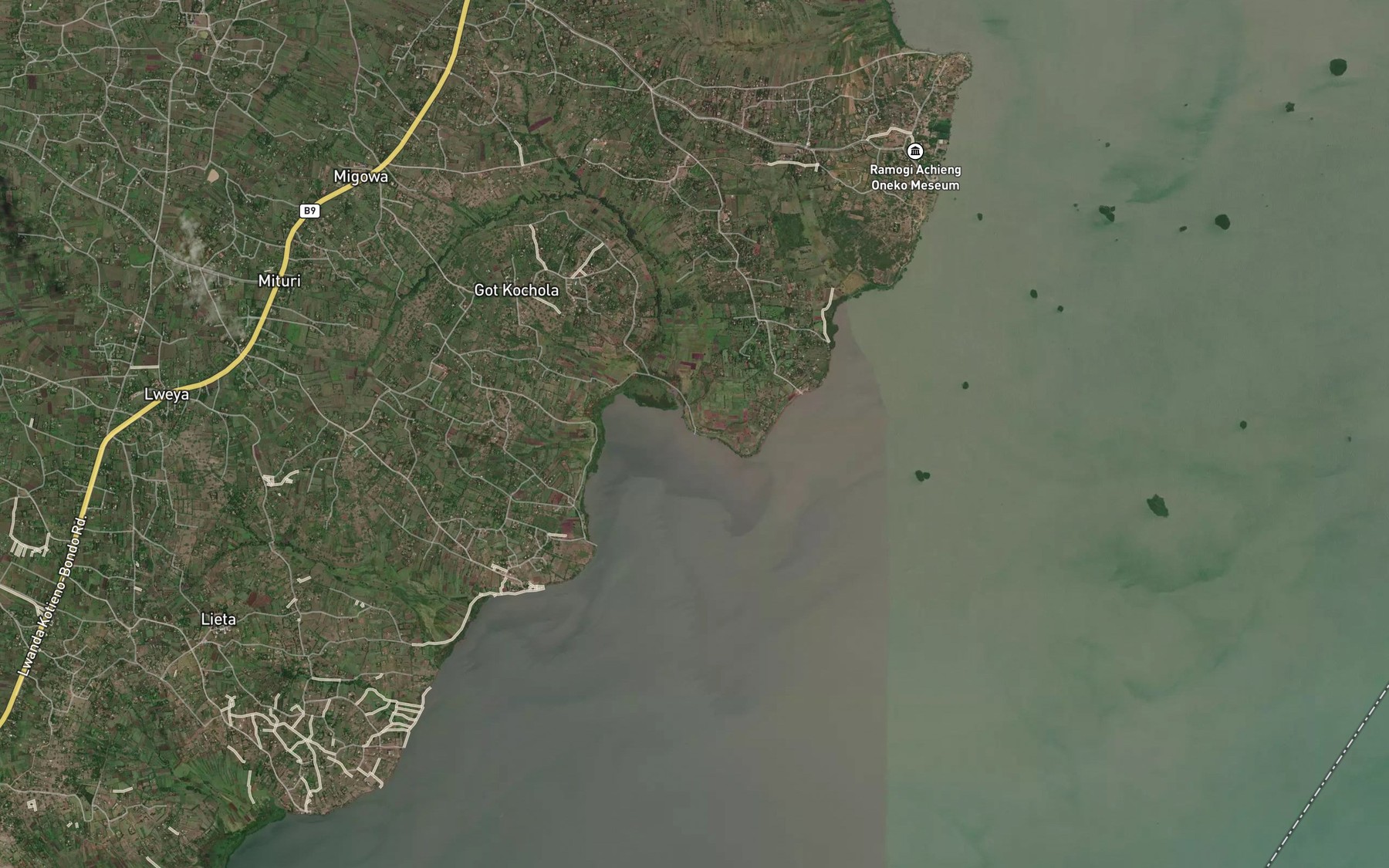 Satellite map of the Odora