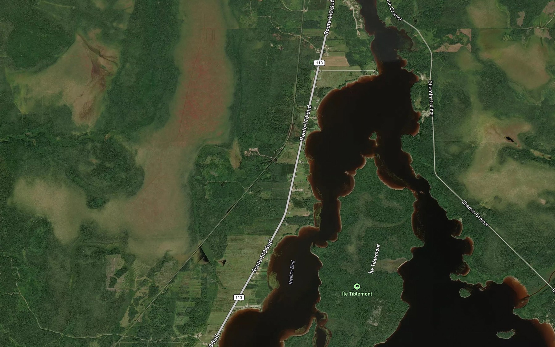 Satellite map of the Premier ruisseau Huard