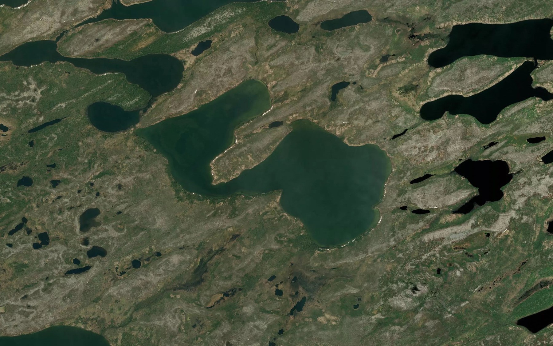 Satellite map of the Lac Upataukaw