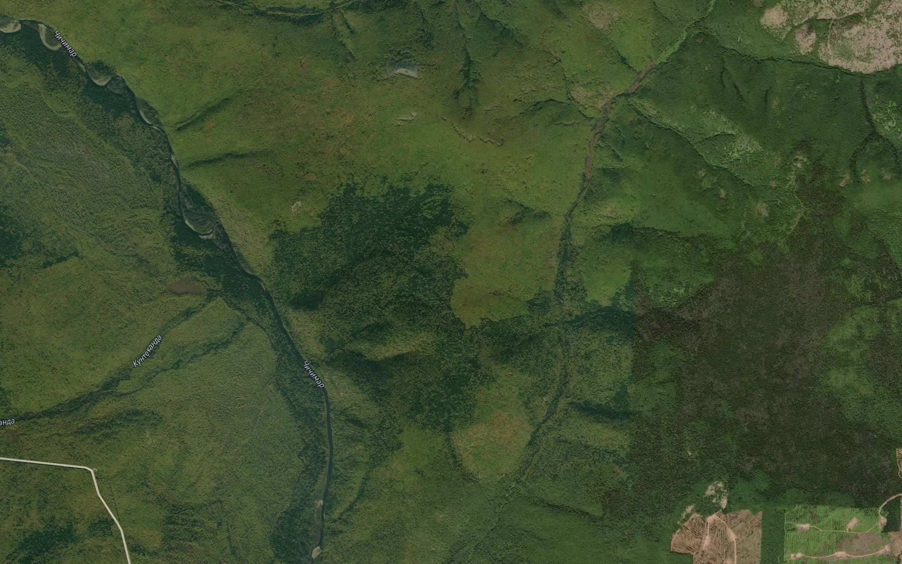 Satellite map of the Chagoma