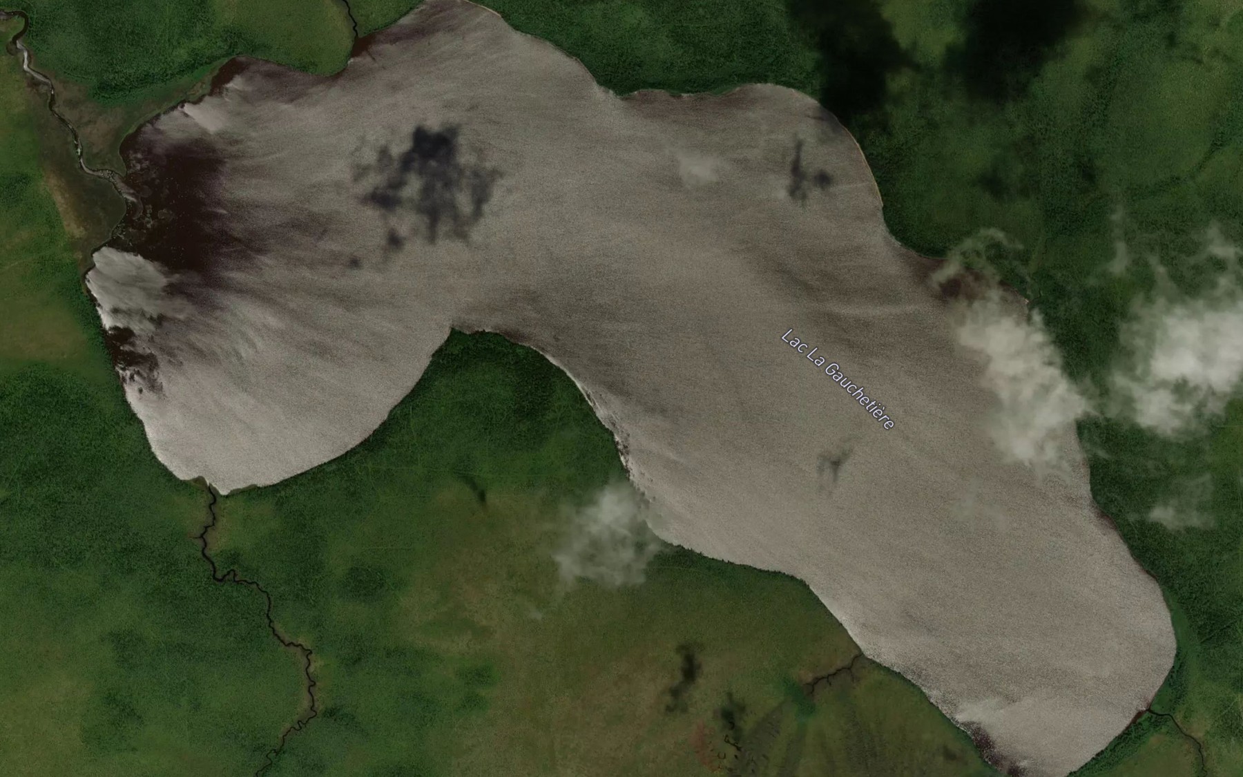 Satellite map of the Lac La Gauchetiere