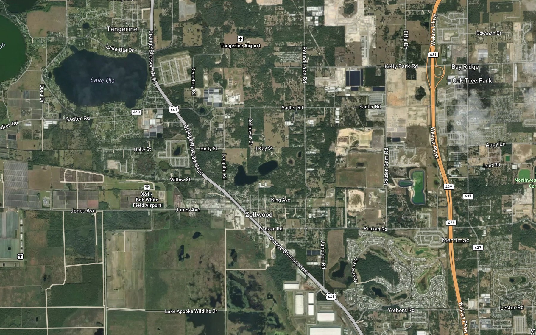 Satellite map of the Lake Minore