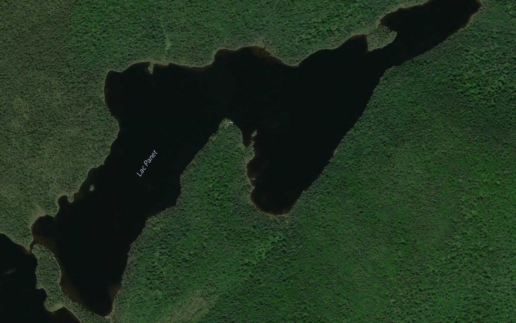 Satellite map of the Lac Panet