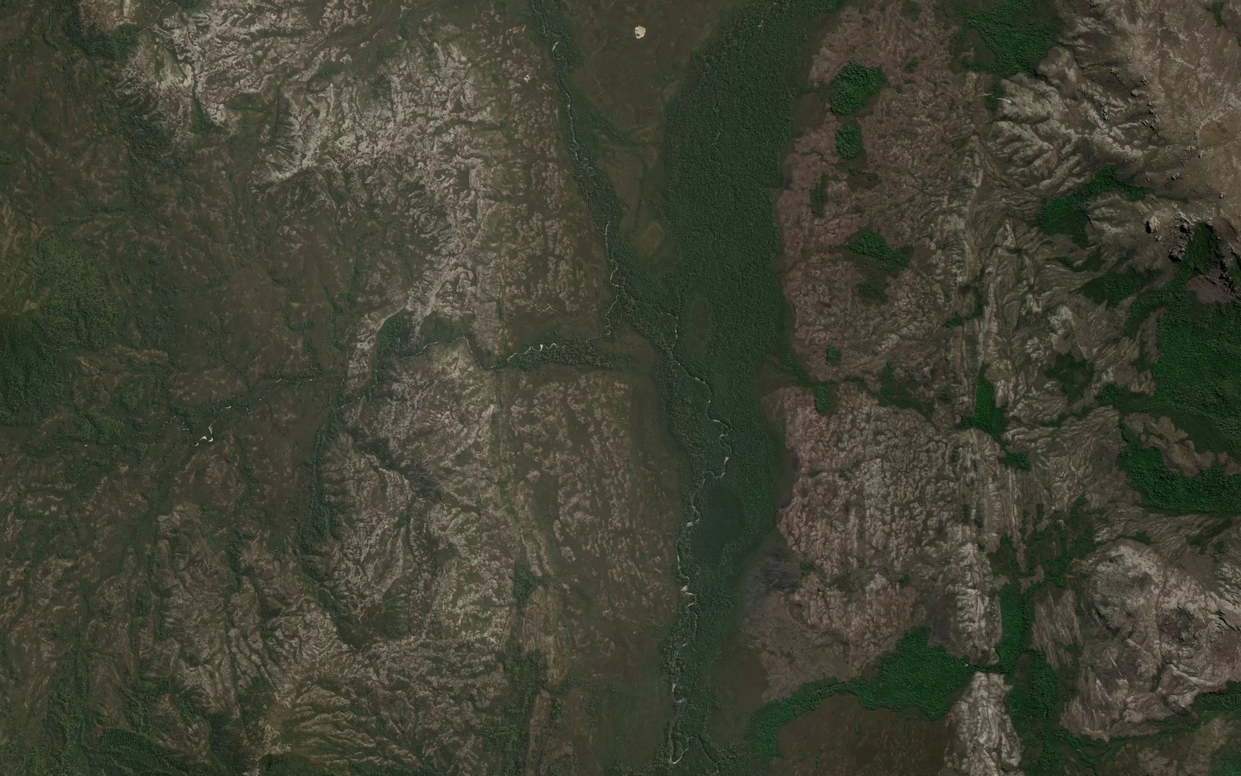 Satellite map of the Hardwood Creek