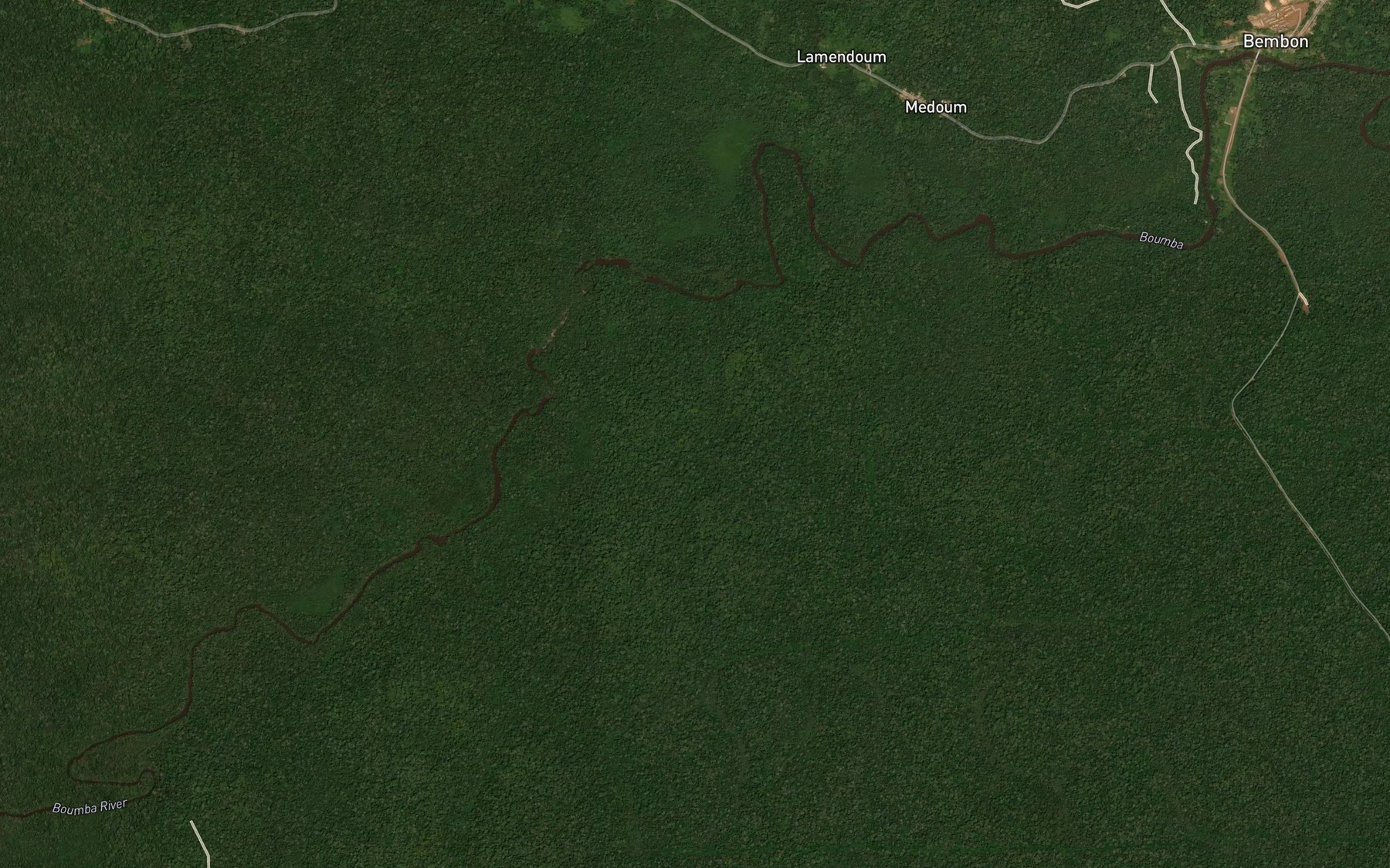 Satellite map of the Woumo-Boumbe