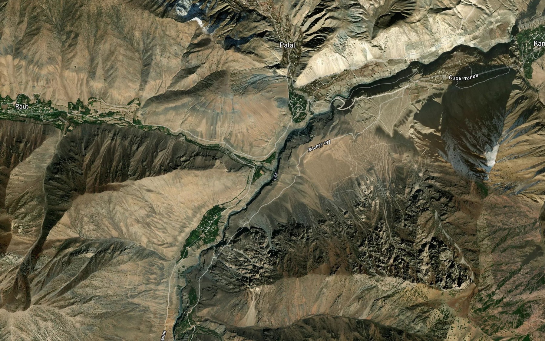 Satellite map of the Rout