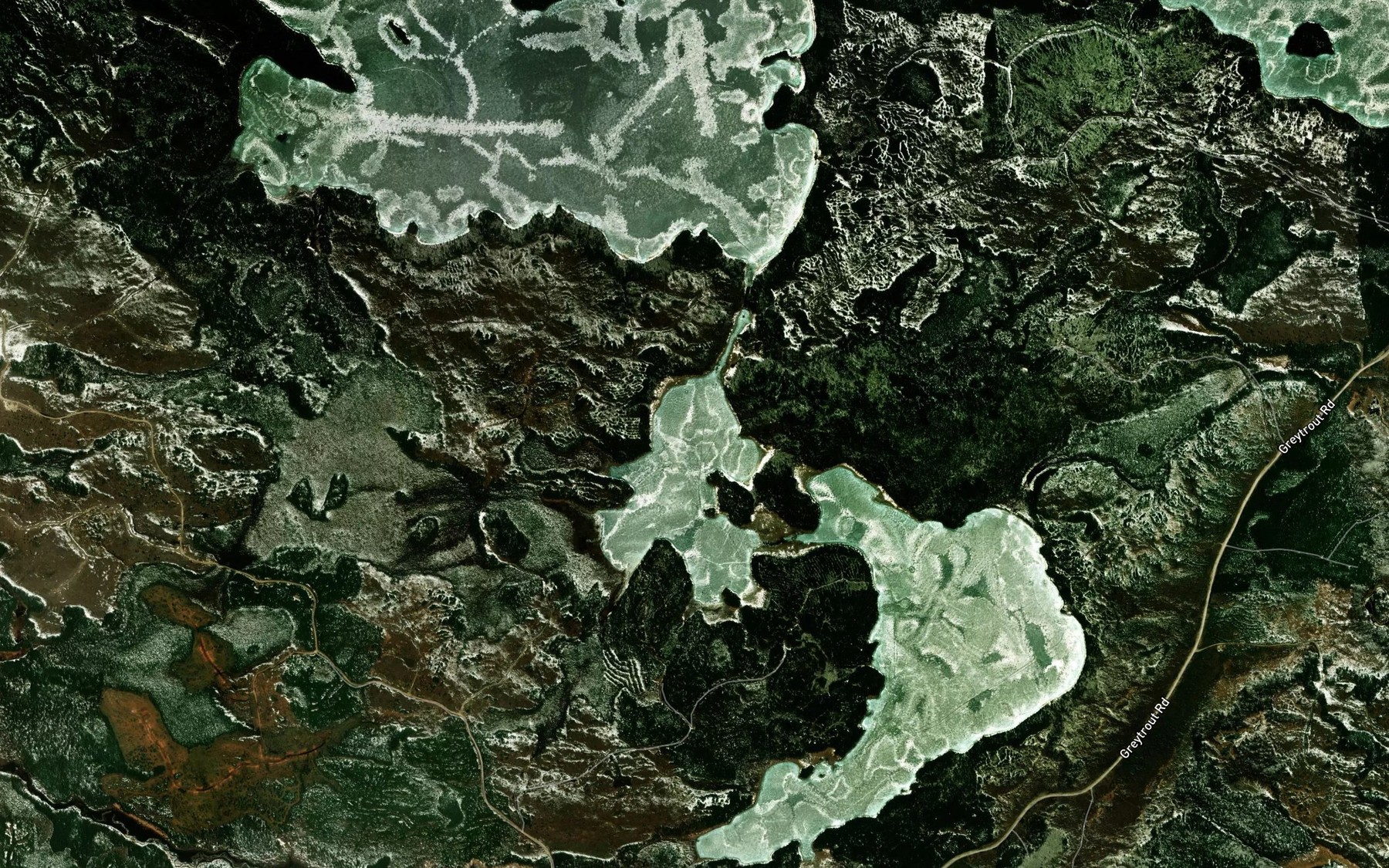 Satellite map of the Moosetrack Creek