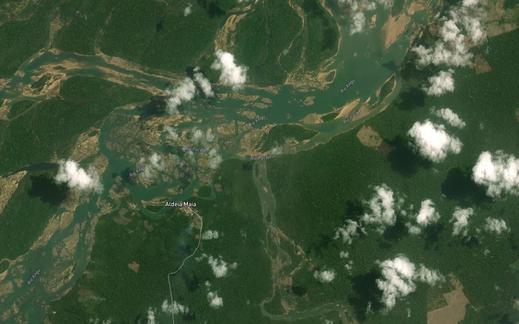 Satellite map of the Rio Bacaja
