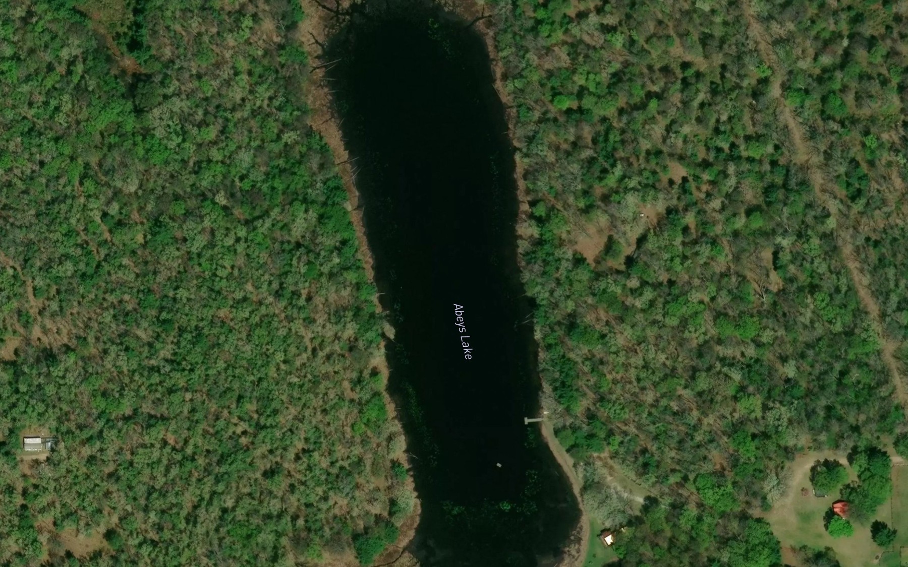 Satellite map of the Abeys Lake