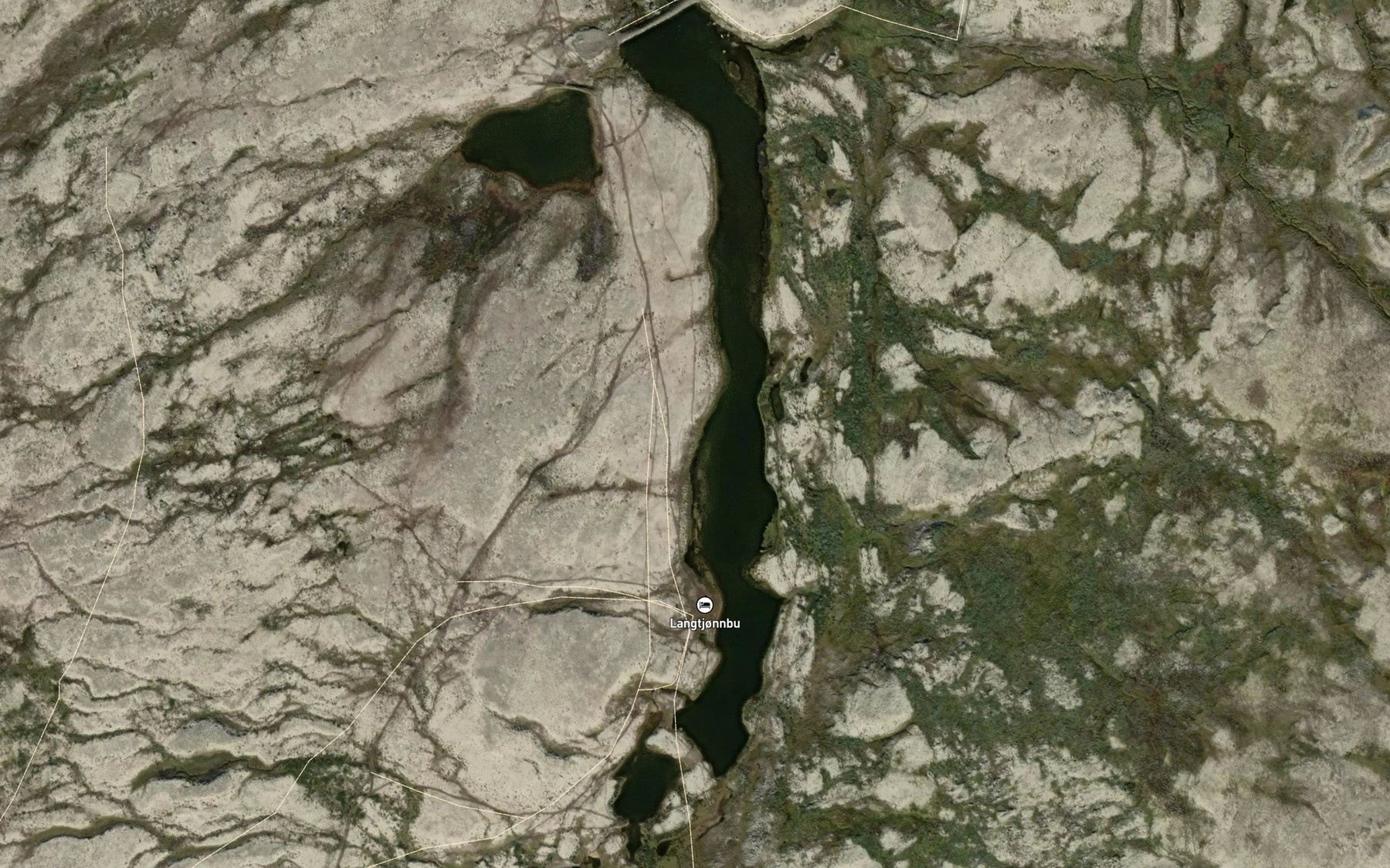 Satellite map of the Langtjorna