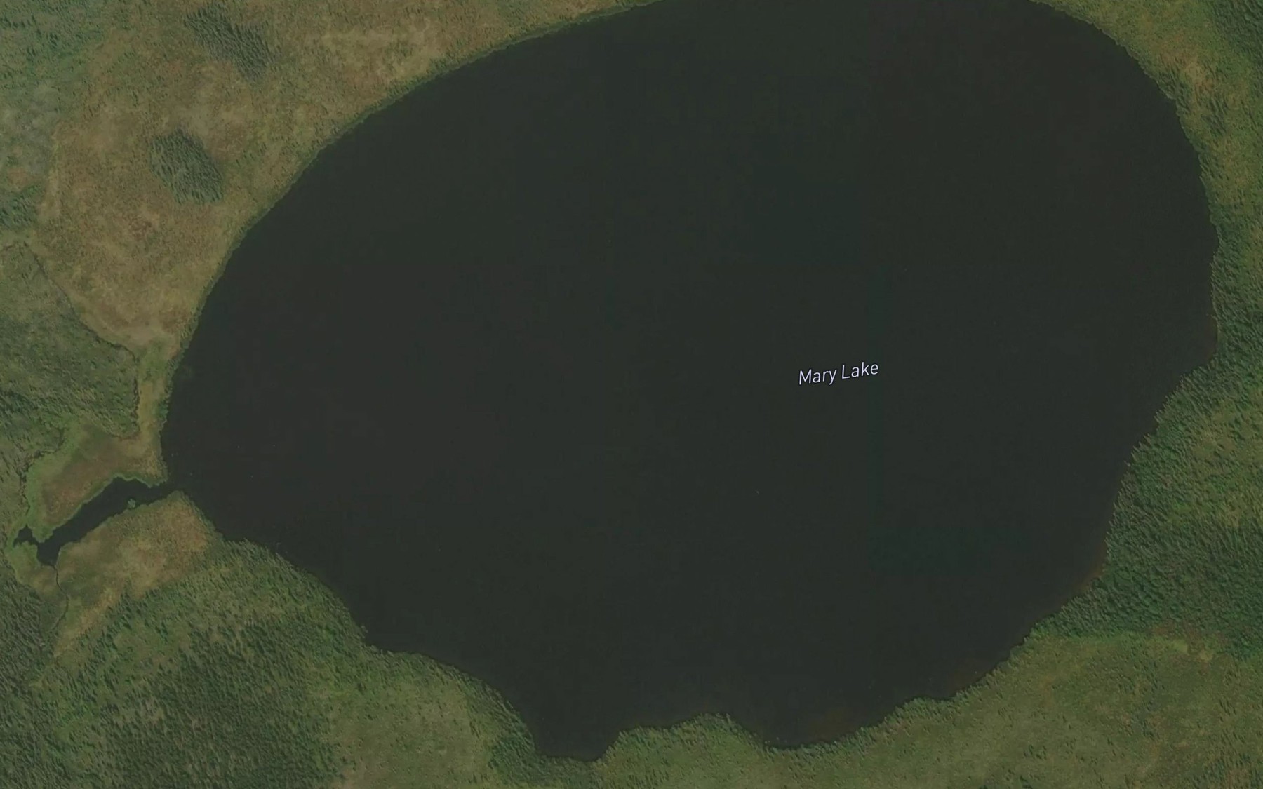Satellite map of the Mary Lake