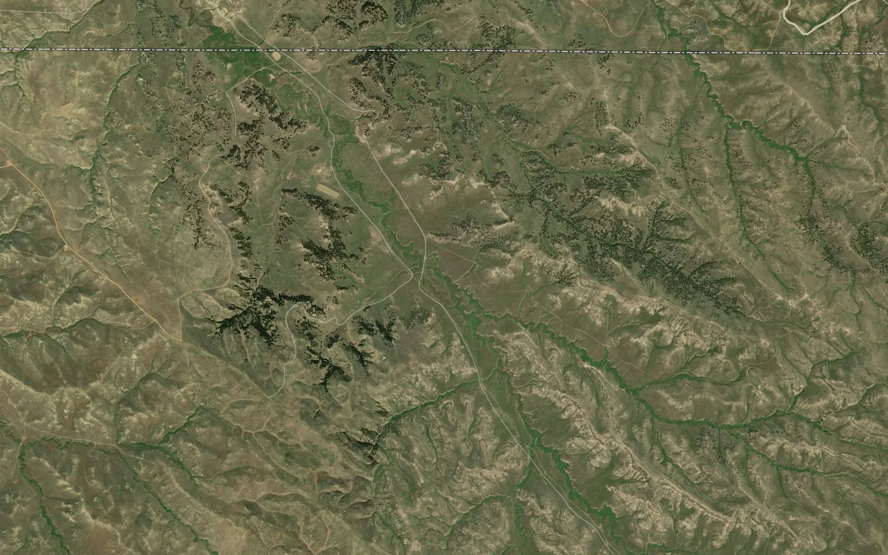 Satellite map of the West Prong Seventysix Creek