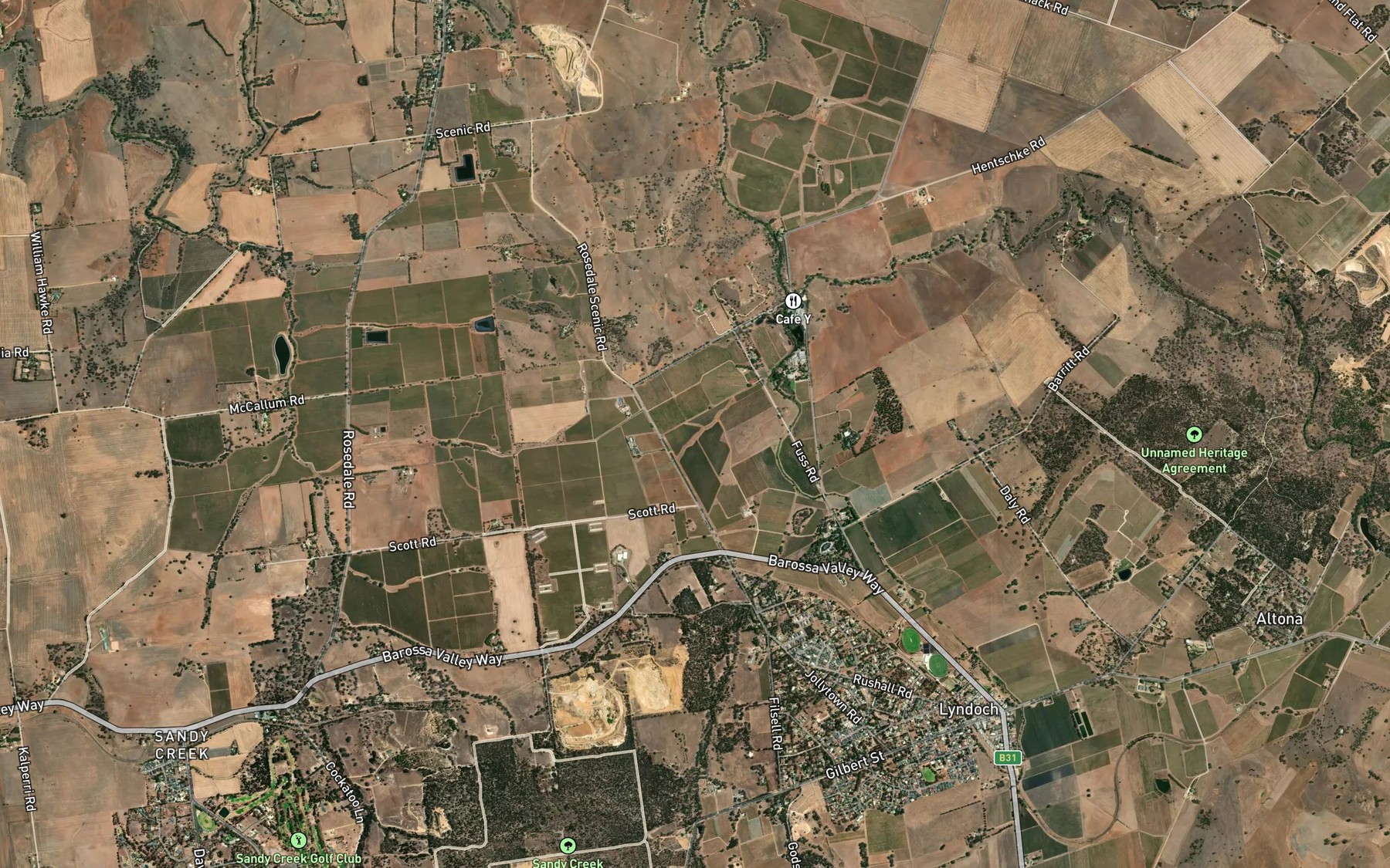 Satellite map of the Long Gully