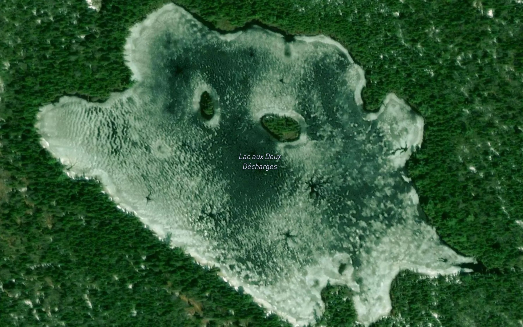 Satellite map of the Lac aux Deux Decharges