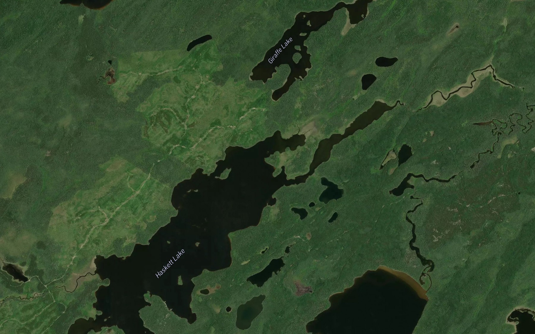 Satellite map of the Giraffe Creek