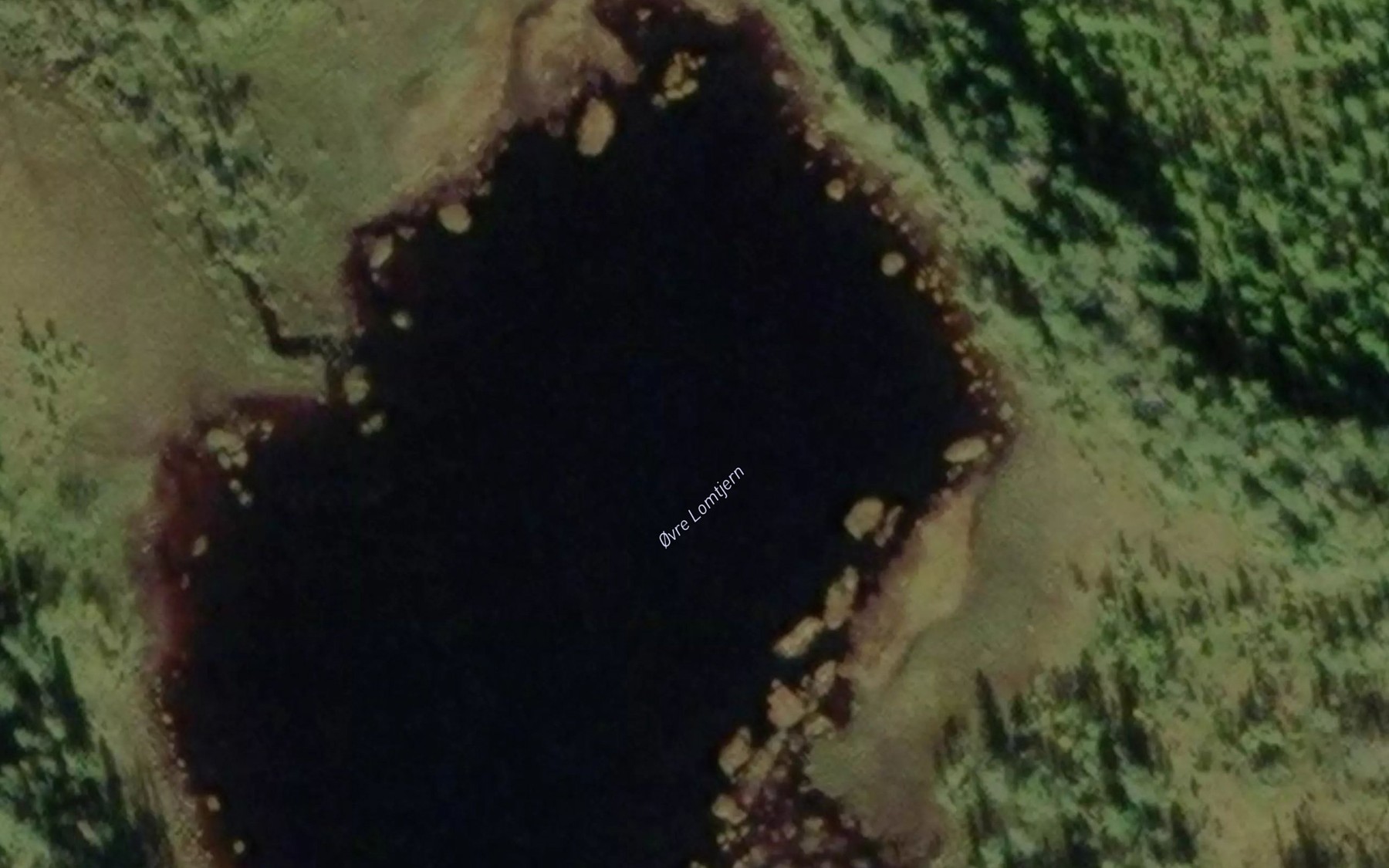 Satellite map of the Ovre Lomtjern