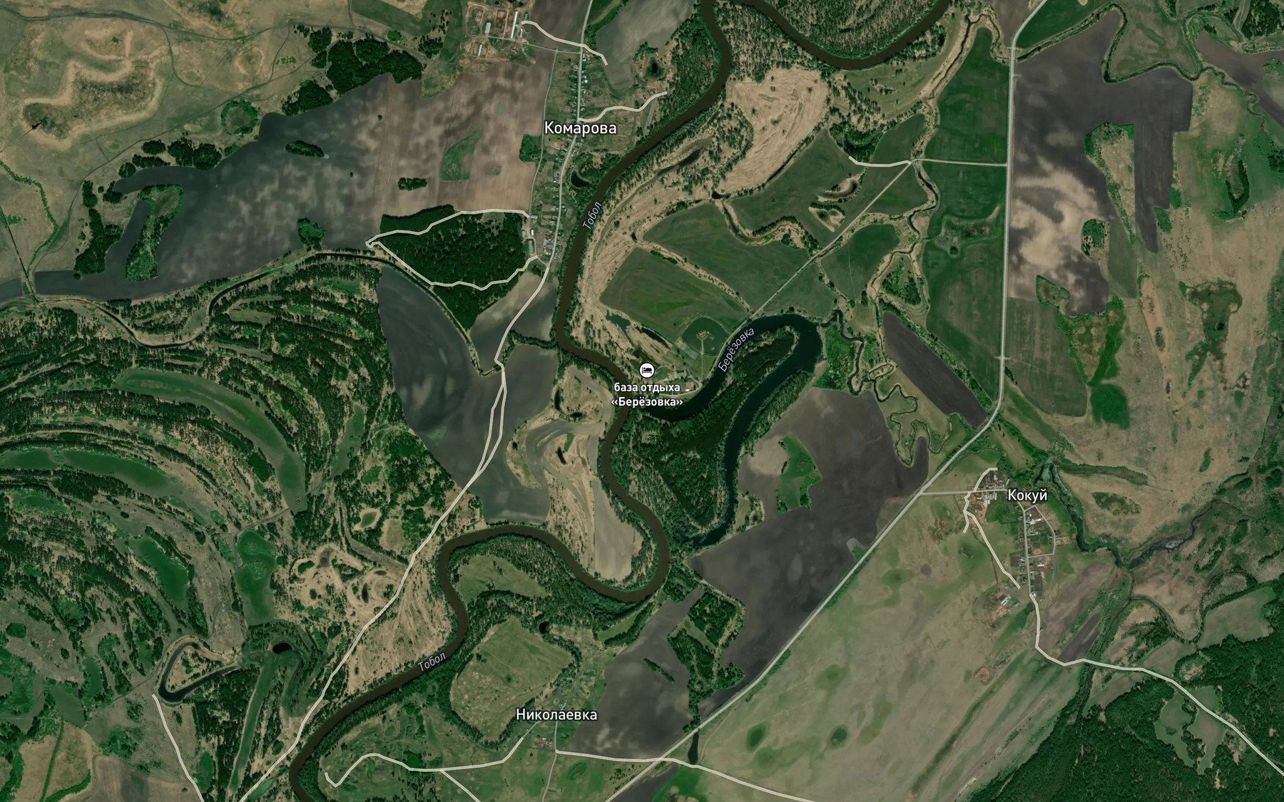 Satellite map of the Berezovka