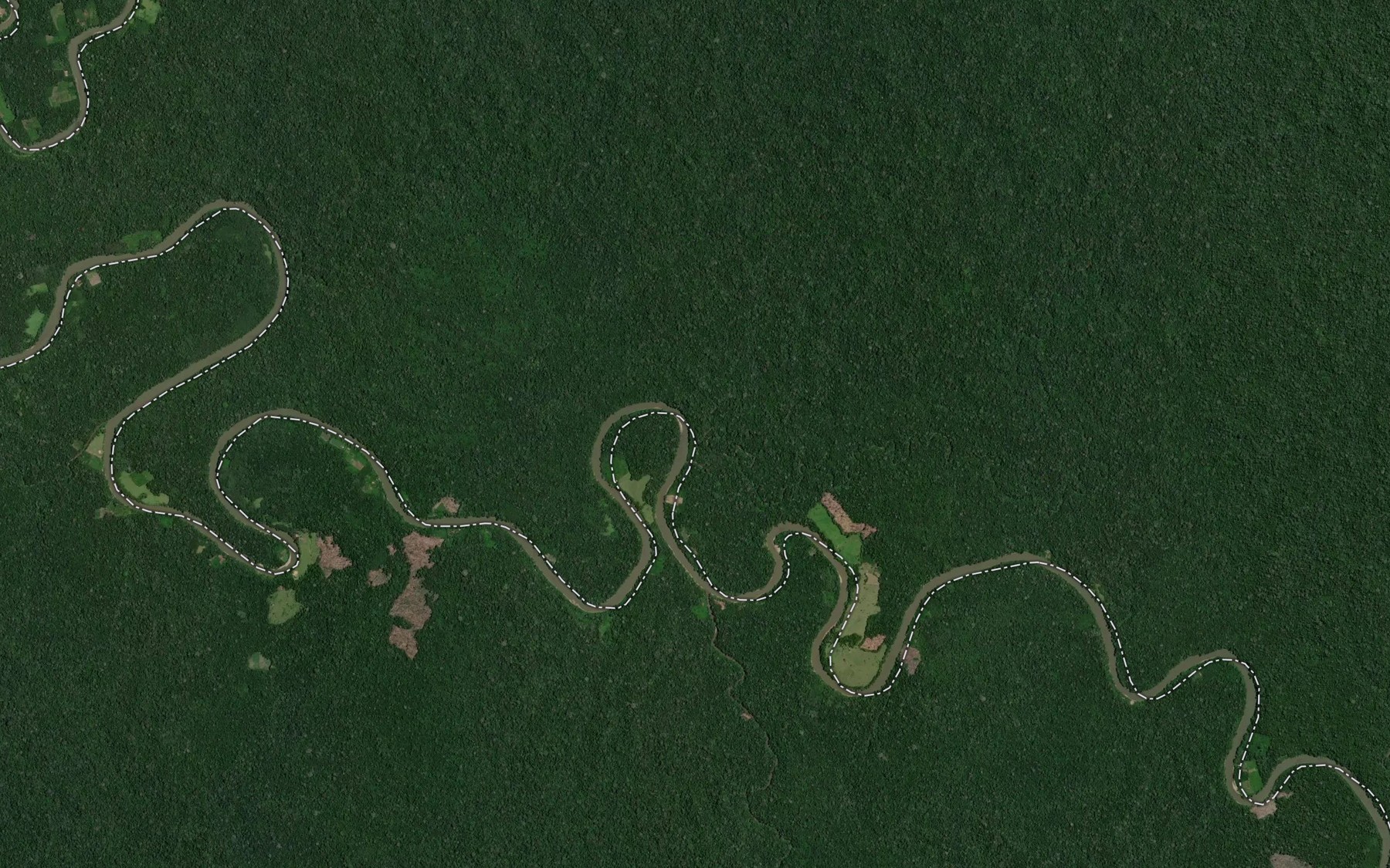 Satellite map of the Quebrada Raya