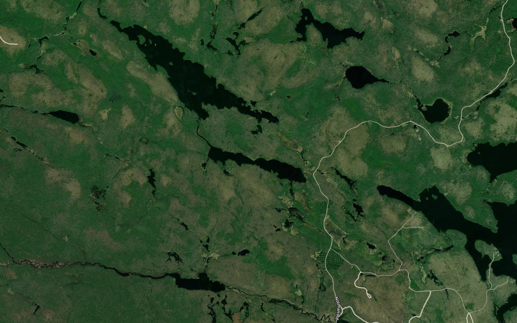 Satellite map of the Halfmile Lake