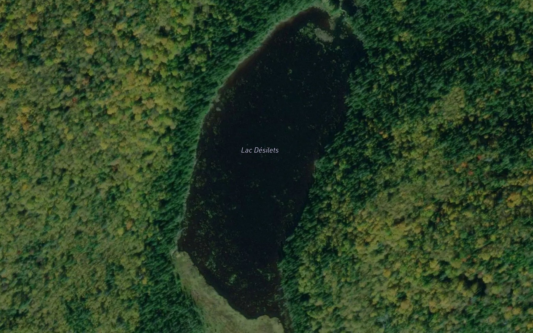 Satellite map of the Lac Desilets