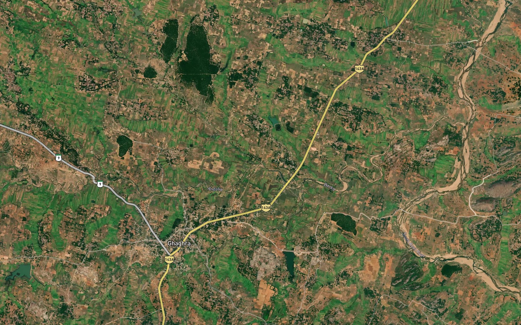 Satellite map of the Suiadhora Nadi