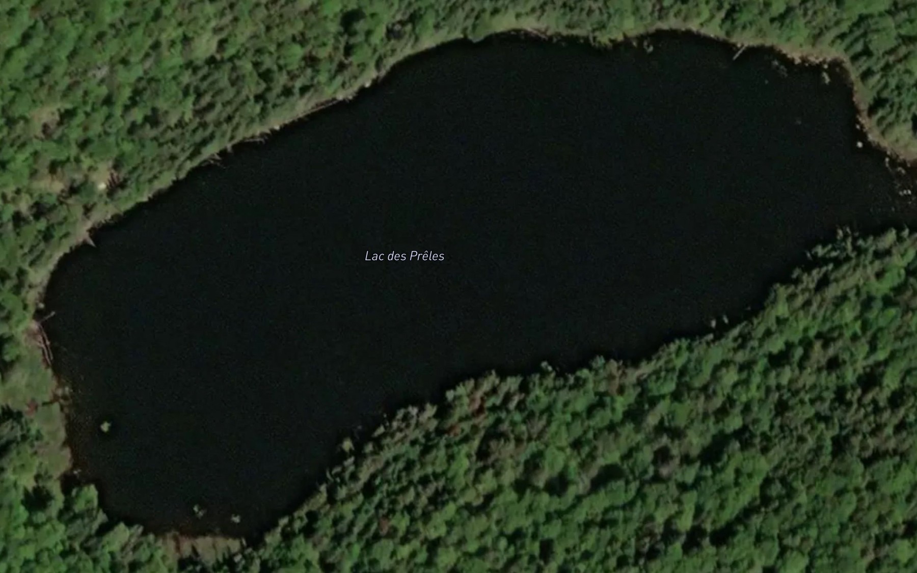 Satellite map of the Lac des Preles