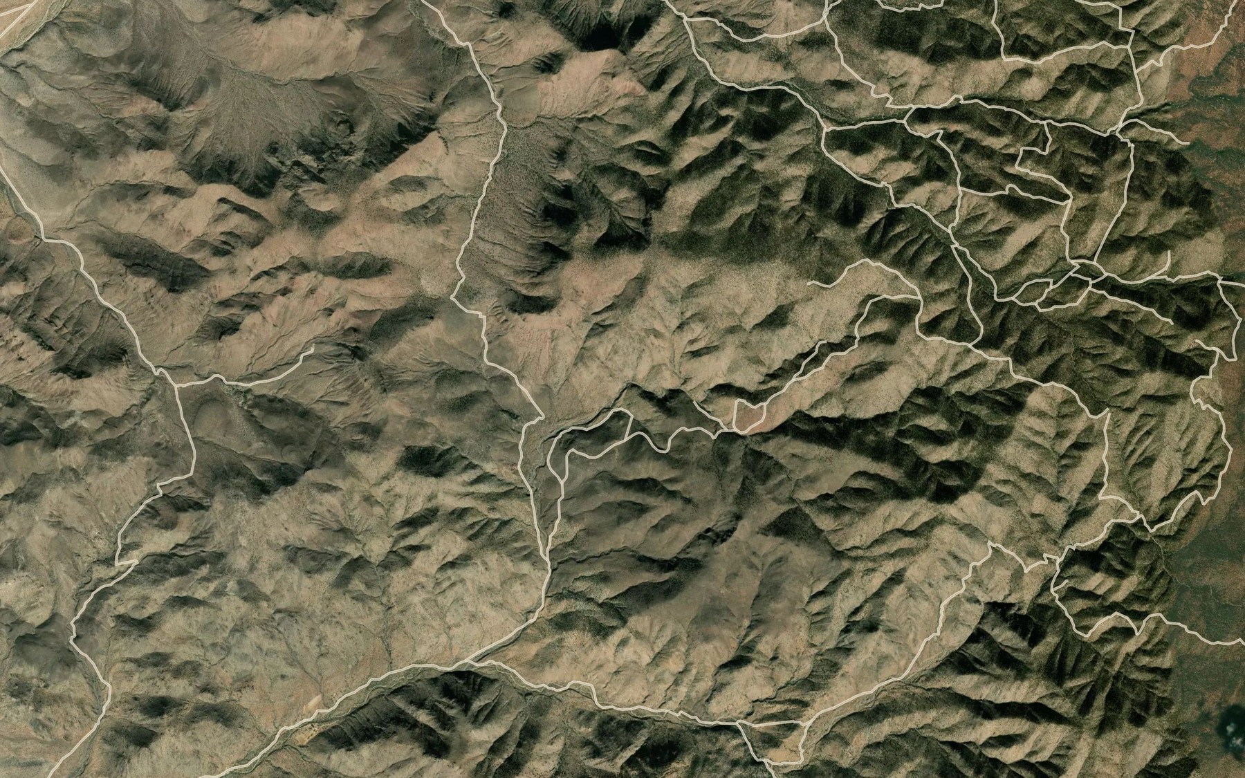 Satellite map of the Black Inky Spring