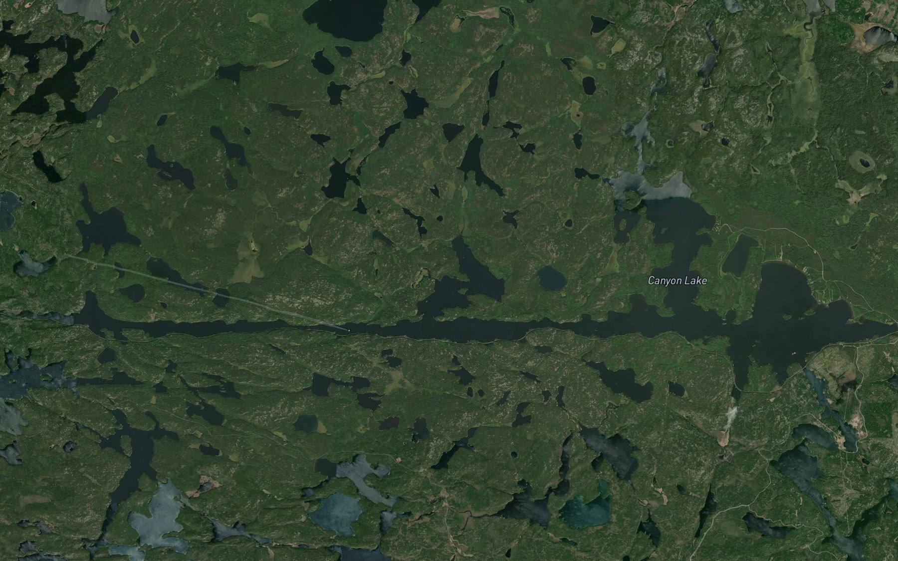 Satellite map of the Canyon Lake