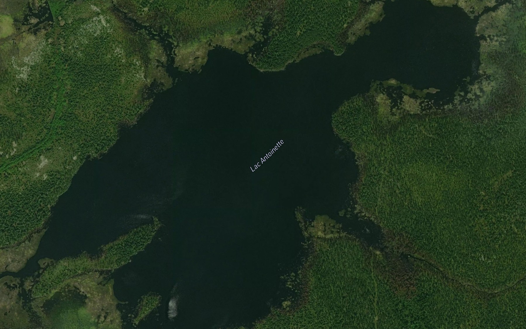 Satellite map of the Lac Antoinette