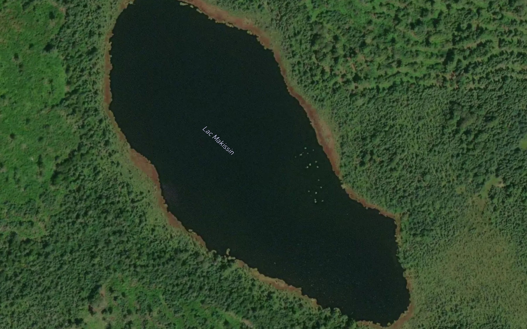 Satellite map of the Lac Makissin