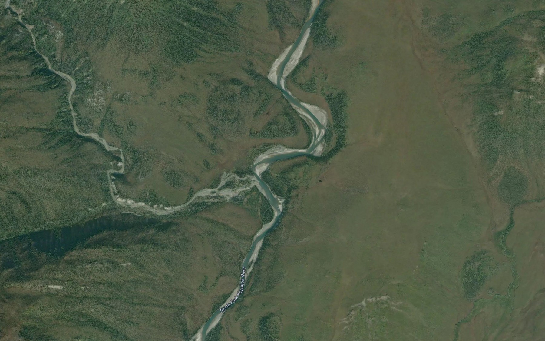 Satellite map of the Cladonia Creek