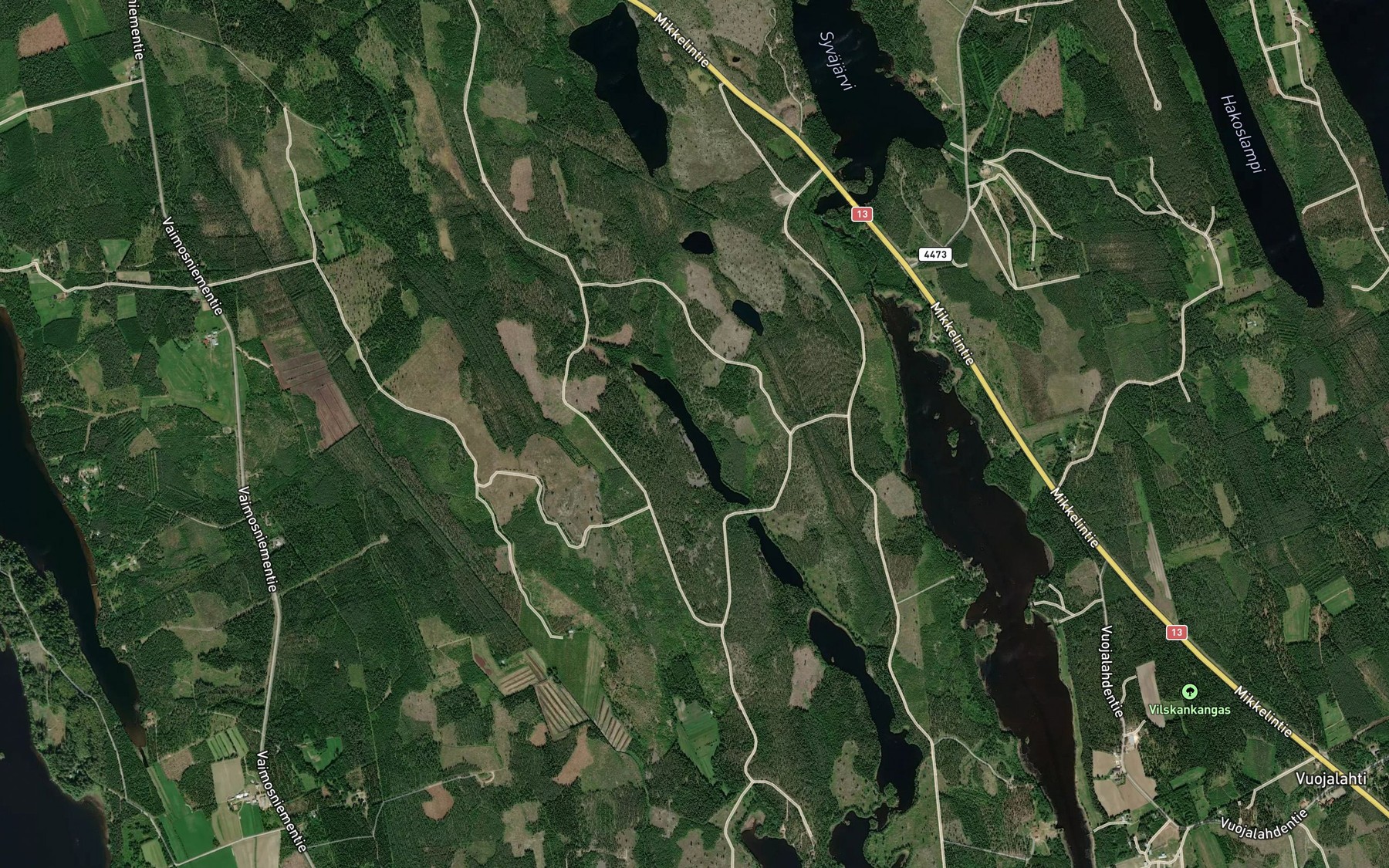 Satellite map of the Mustalampi