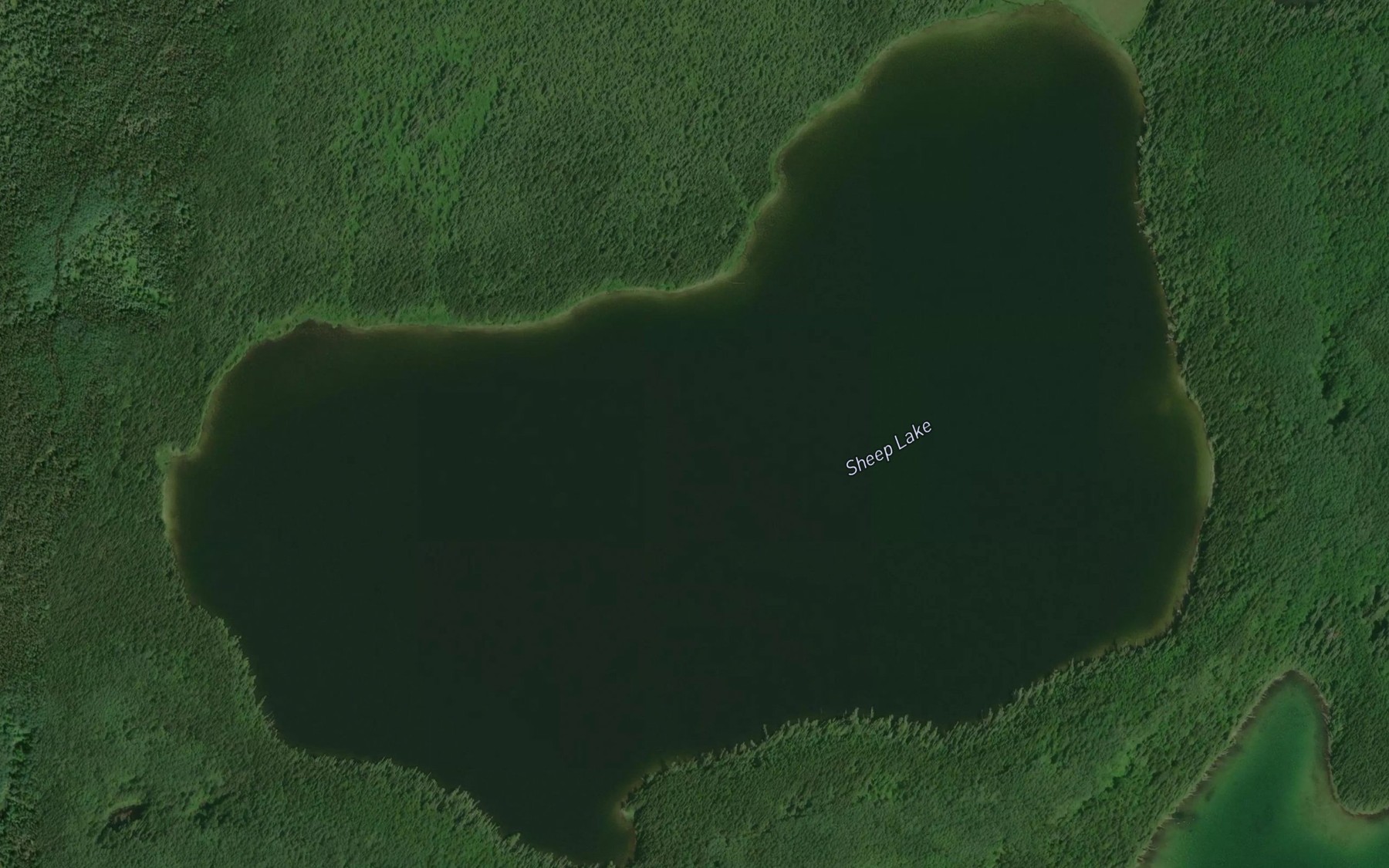 Satellite map of the Sheep Lake