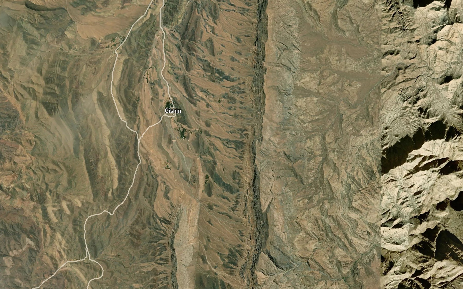 Satellite map of the Cheshmeh-ye Deh Bibi