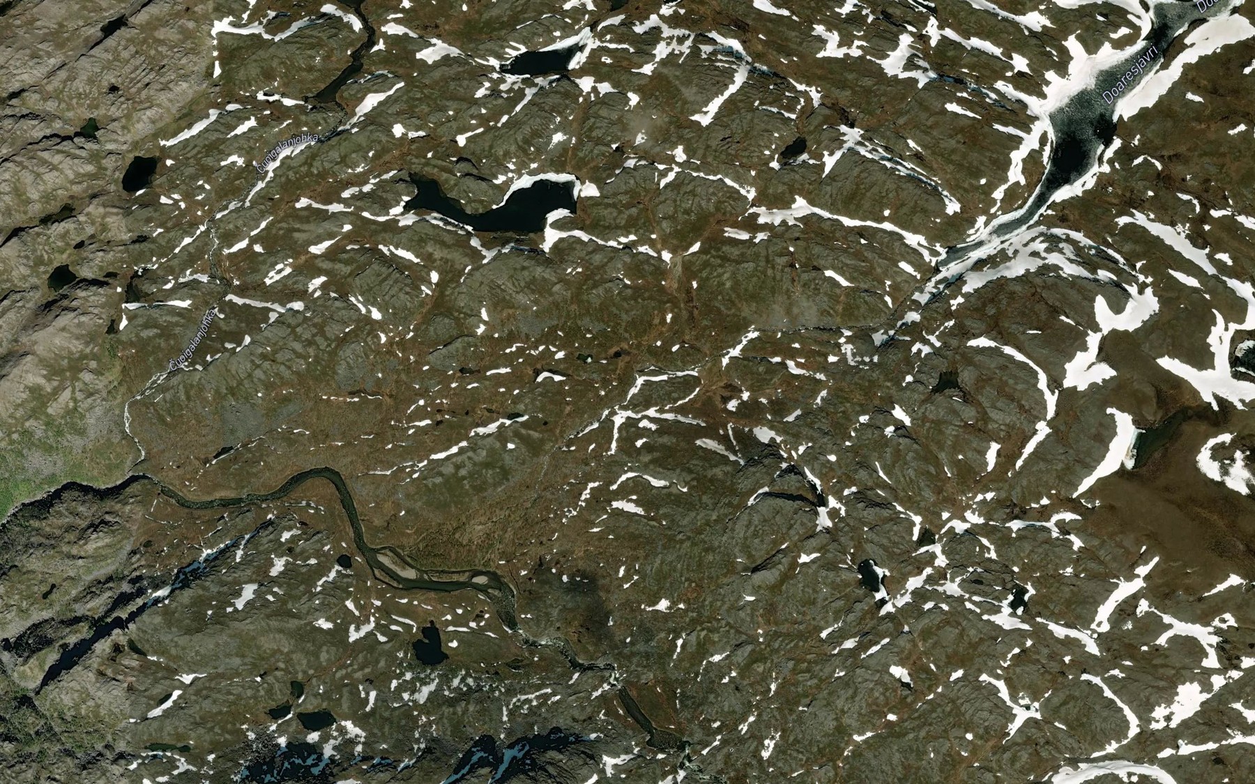 Satellite map of the Doaresjakka
