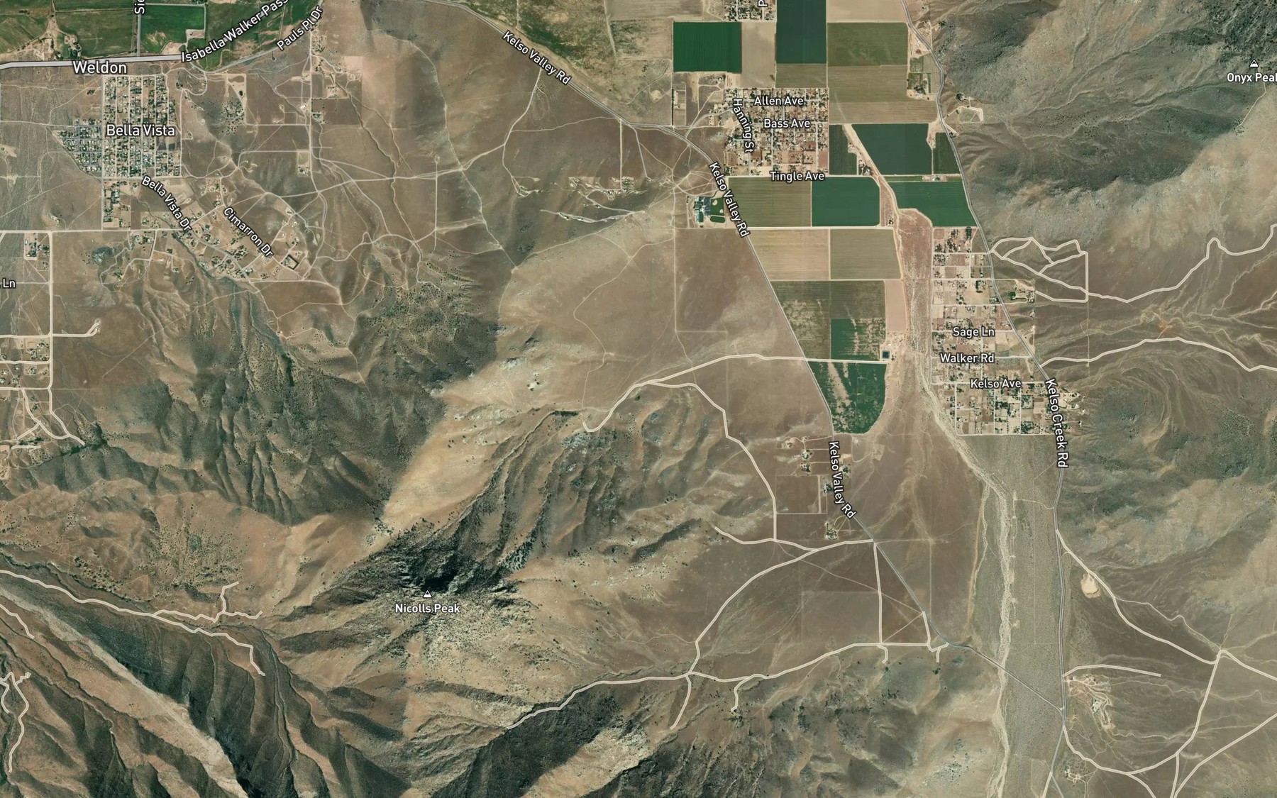 Satellite map of the Nicoll Spring