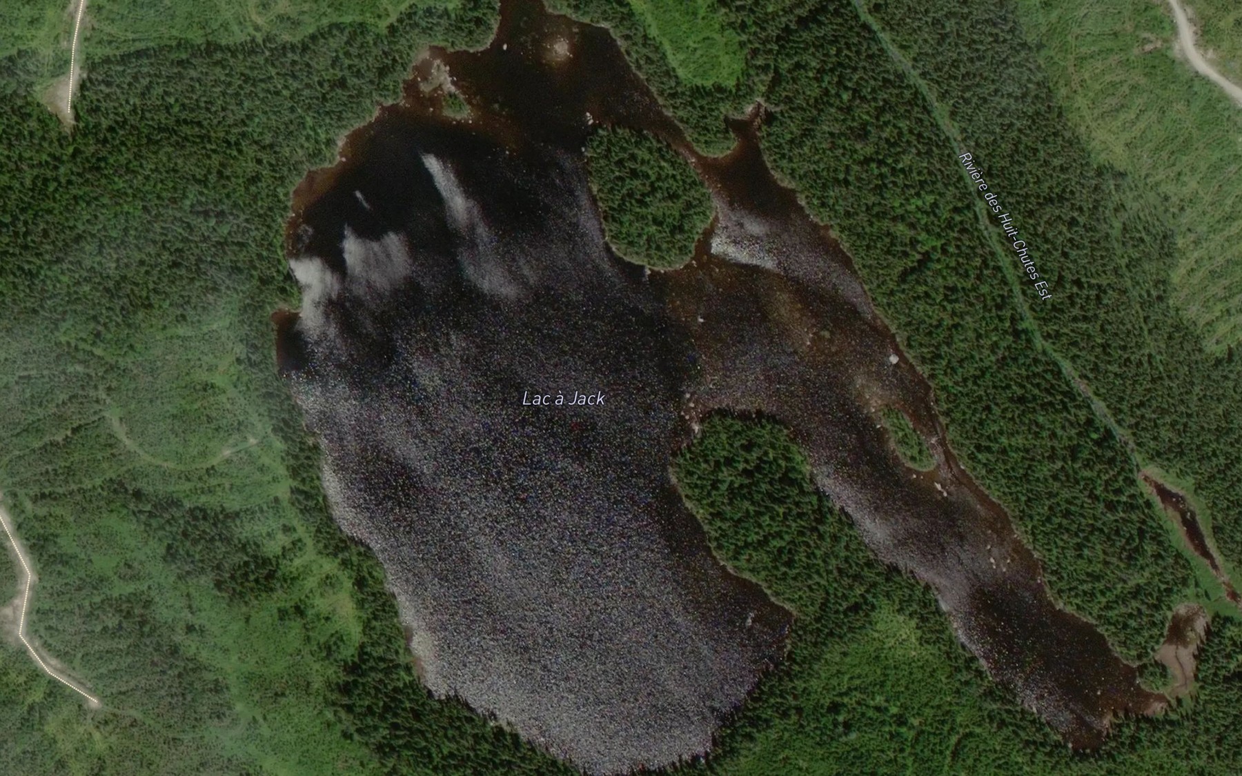 Satellite map of the Lac a Jack