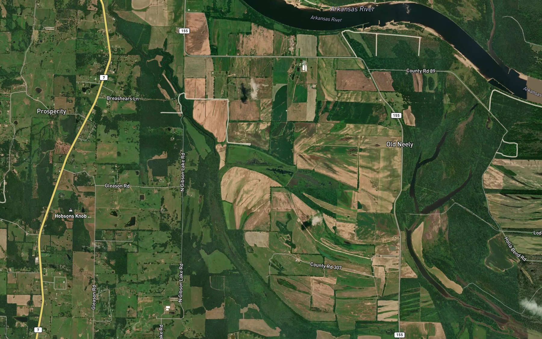 Satellite map of the Open Slough