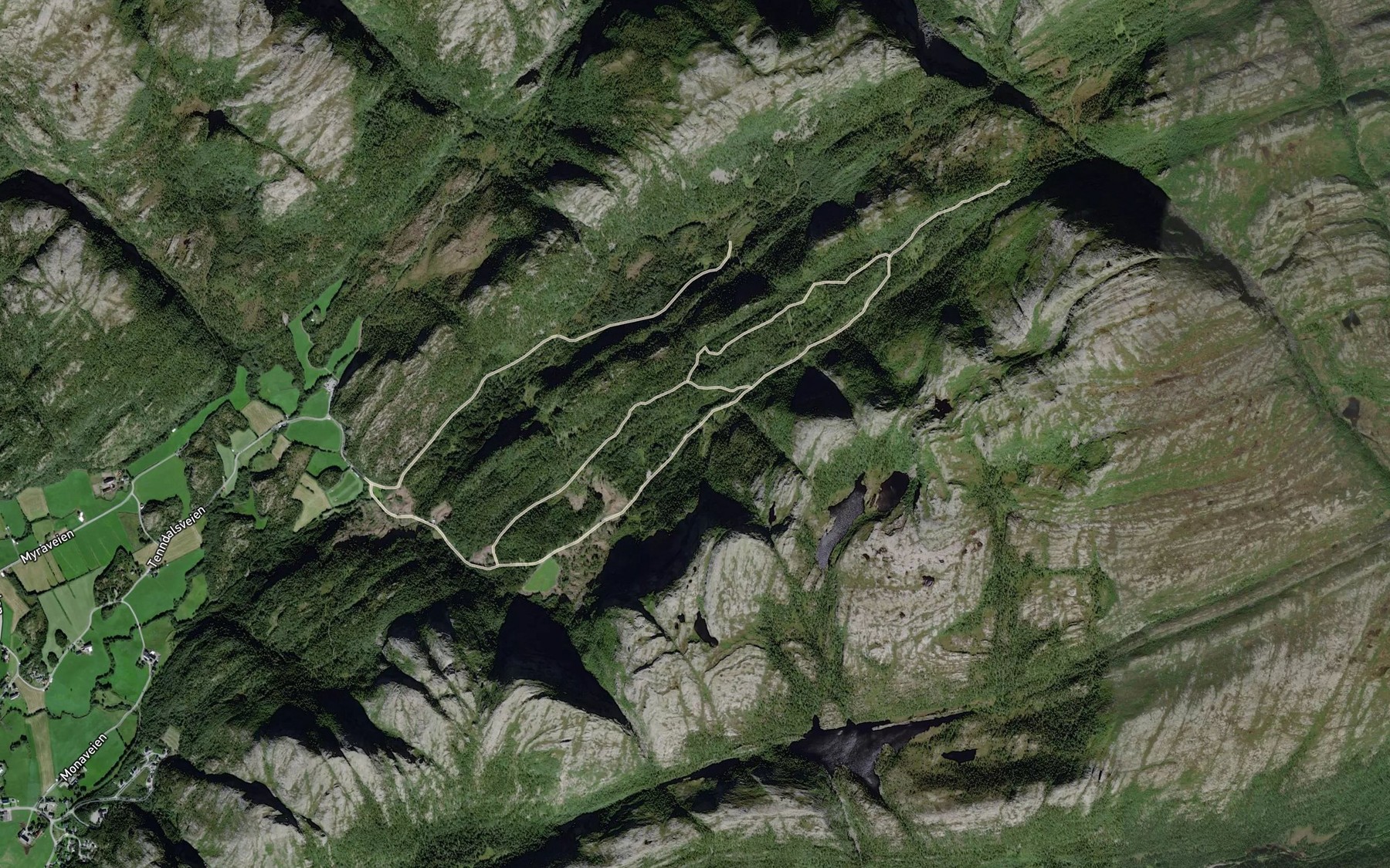 Satellite map of the Fossan