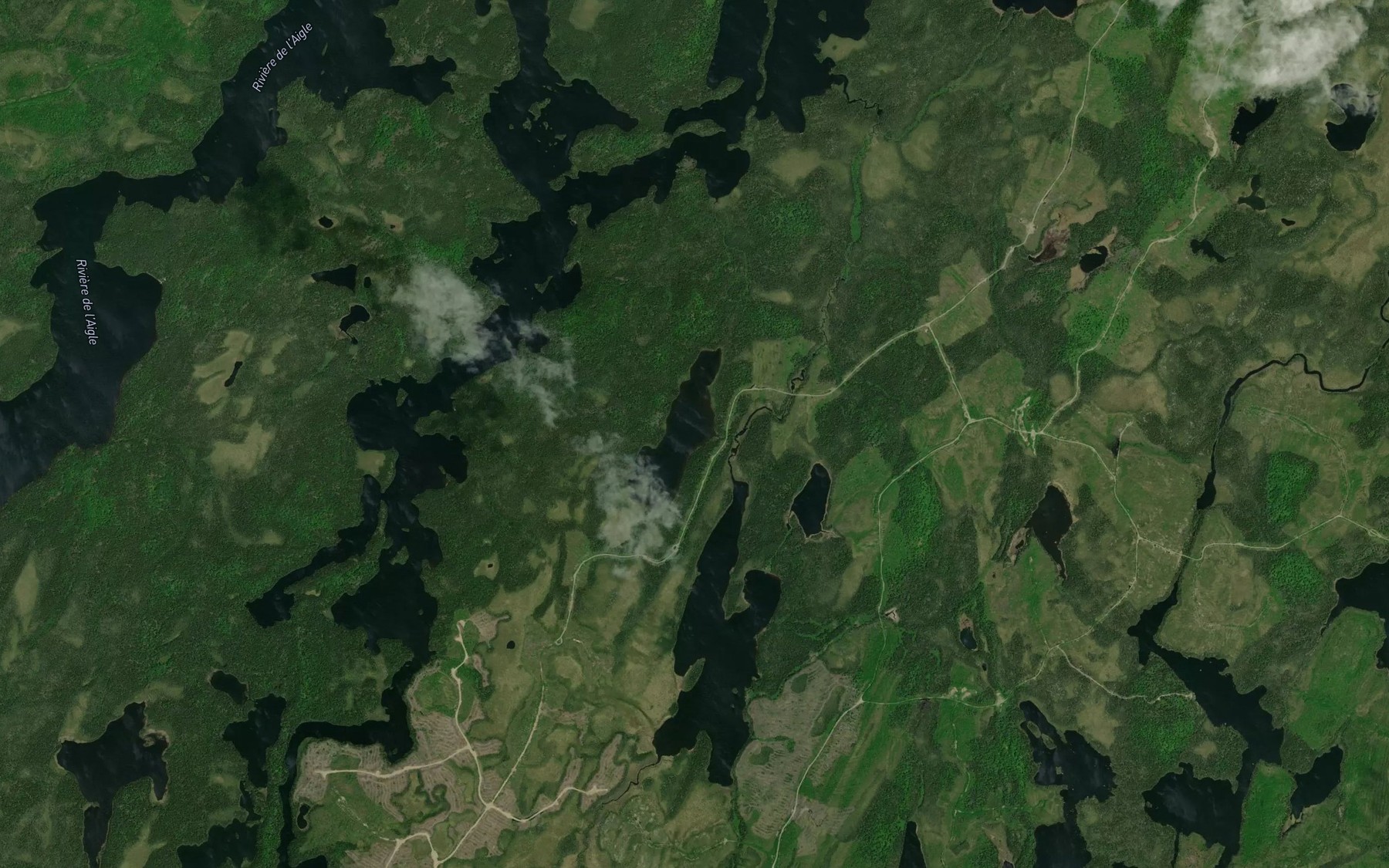 Satellite map of the Riviere Atikamekwranansipi