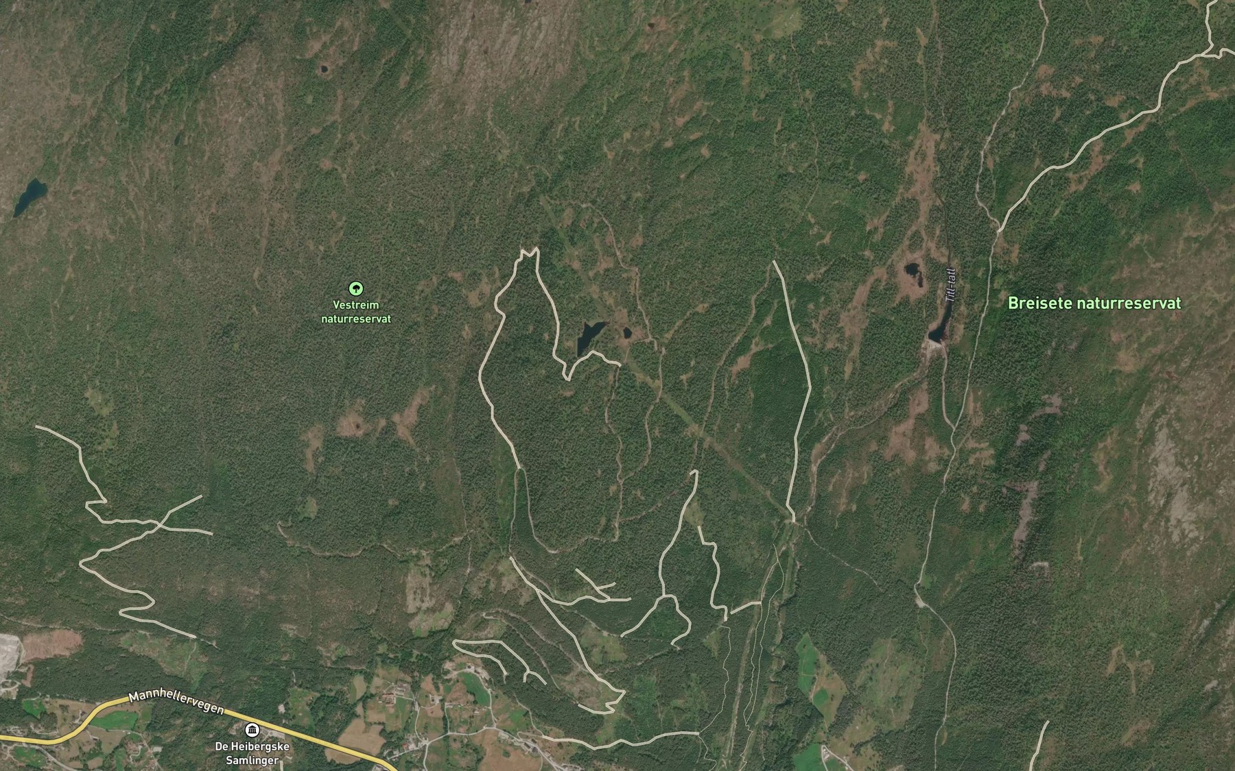 Satellite map of the Ospeset-tjorn